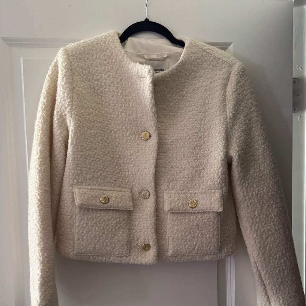 Abercrombie white business blazer jacket
